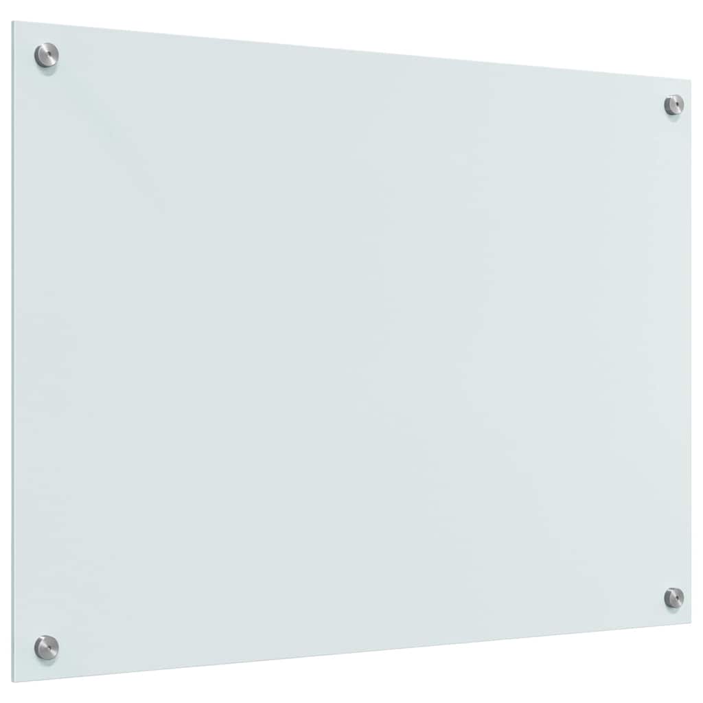 Kitchen Backsplash White 80 x 60 cm Tempered Glass